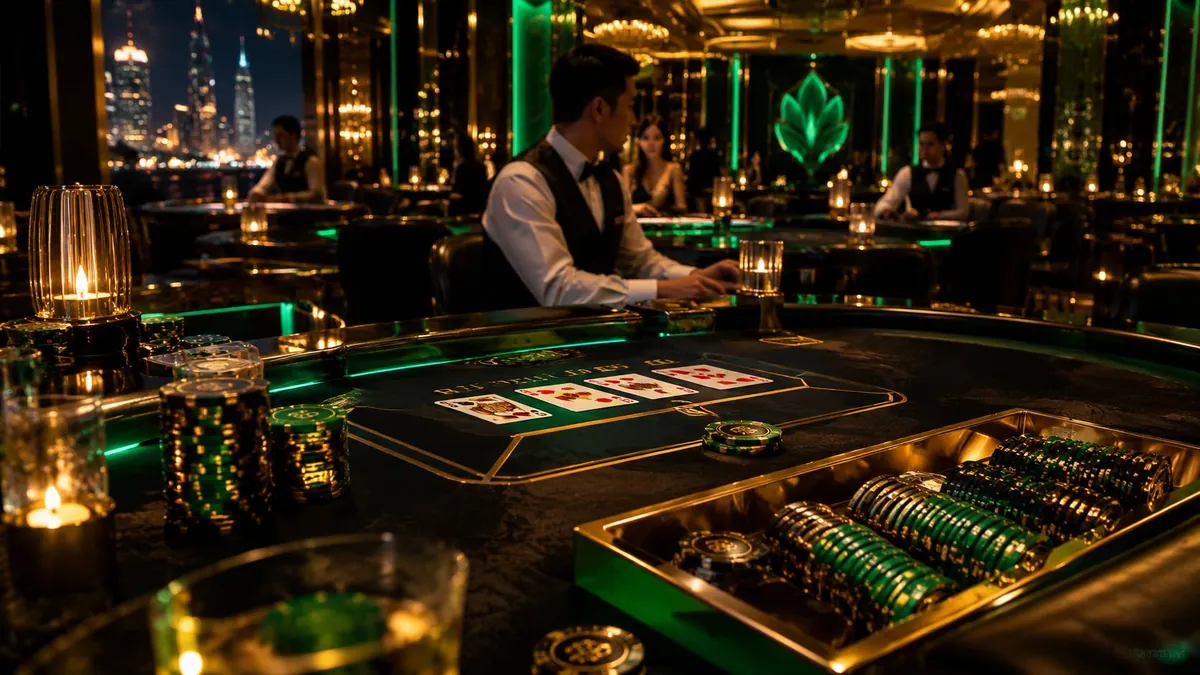 Ilustrasi kud_hero_baccarat table and jackpot win — panduan Turnamen Slot Kuda189