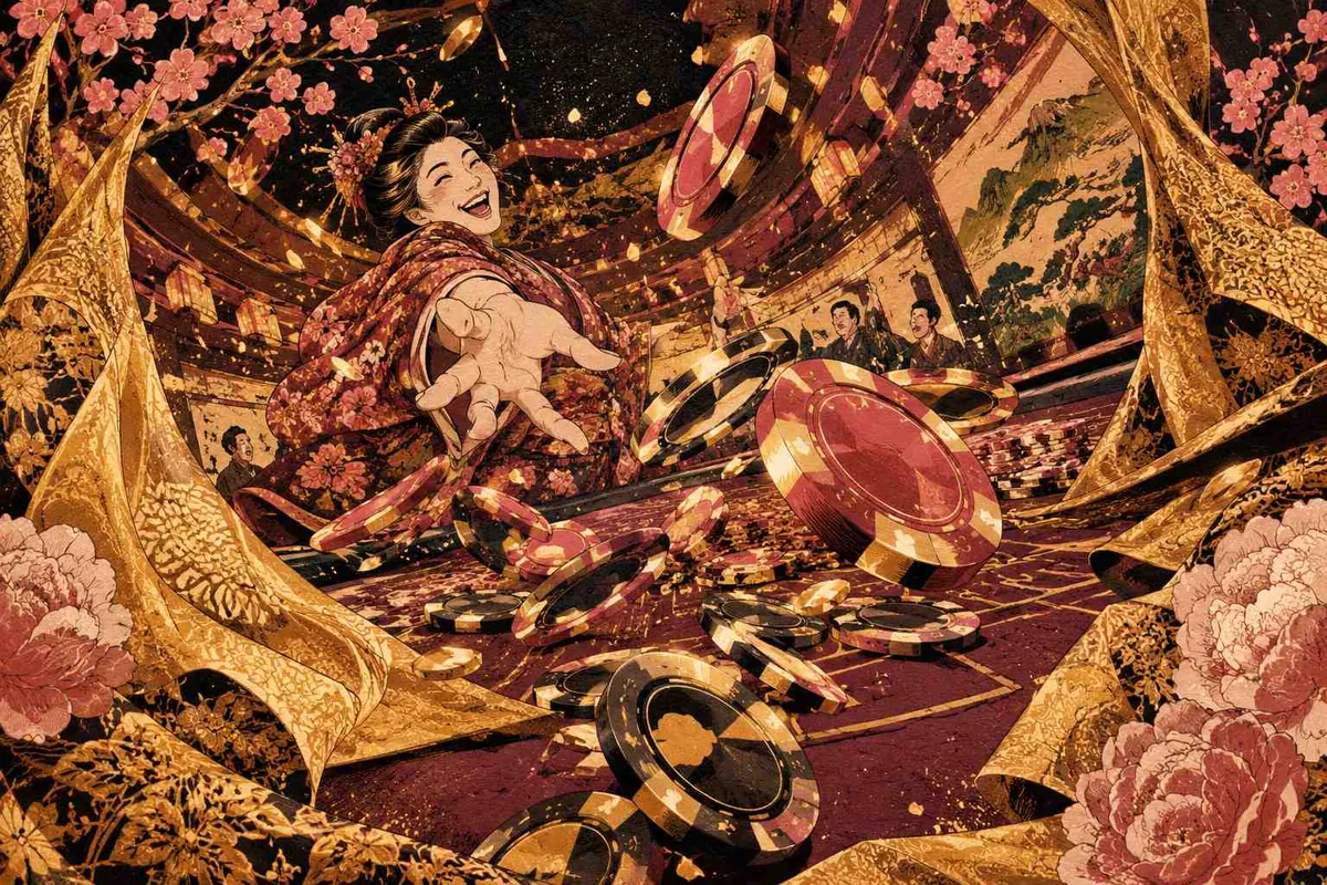 Ilustrasi kud_hero_casino chips and golden casino — panduan Warna Sutra Joki Kuda189